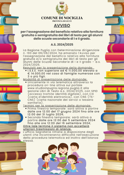 AVVISO per l’assegnazione del beneficio relativo alla fornitura gratui...