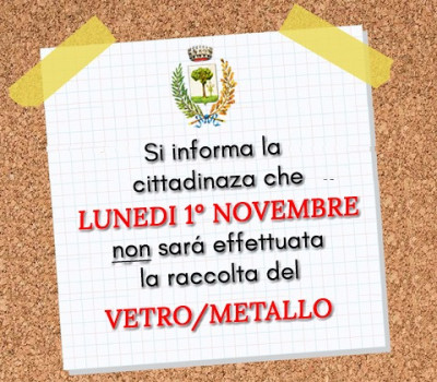 Raccolta differenziata: variazione calendario